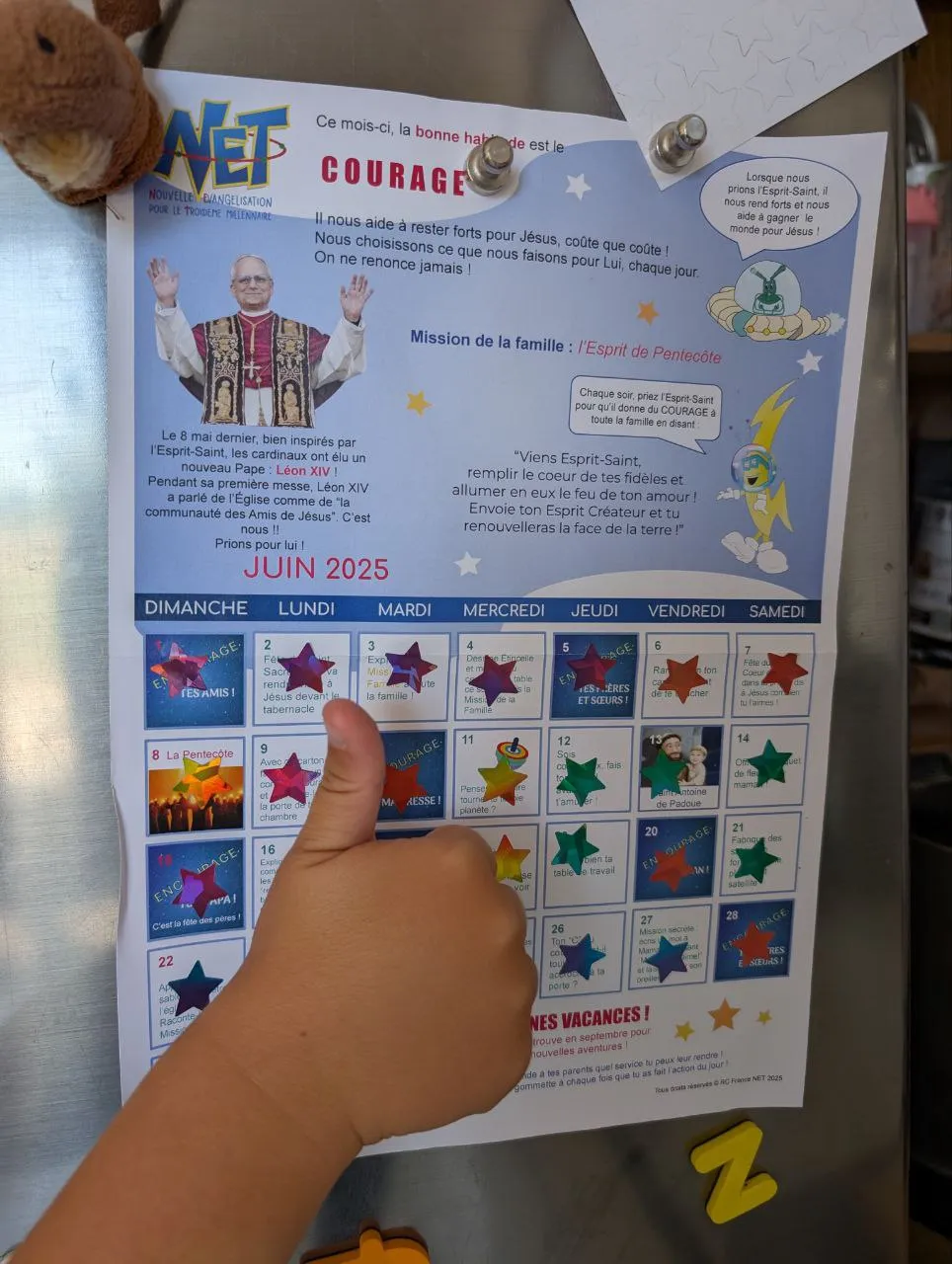 Enfant avec calendrier